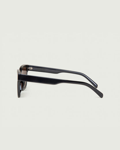 Ink Hickory::Triton Sunglasses square black recycled polyester side