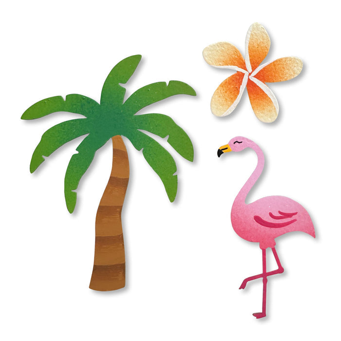 Tropical Flamingo Magnets S/3