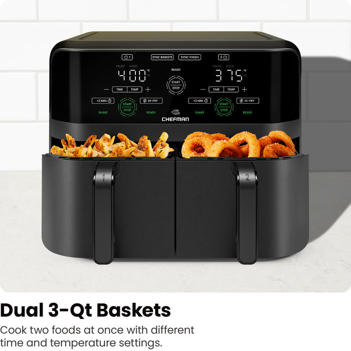TurboFry® Touch 6 Qt. Dual-Basket Air Fryer