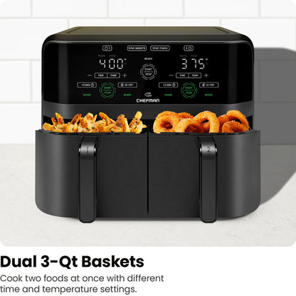 TurboFry® Touch 6 Qt. Dual-Basket Air Fryer