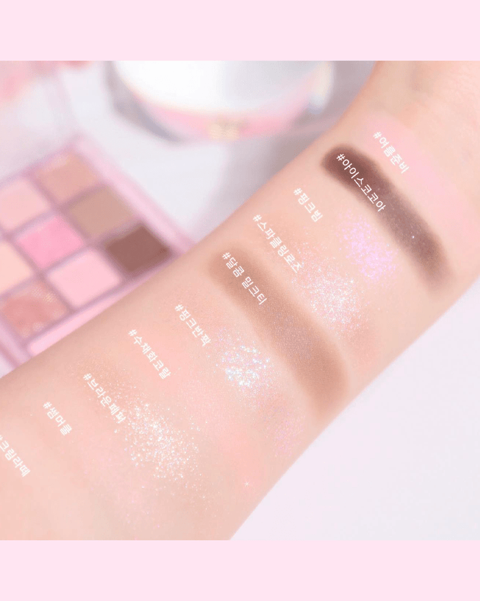 TWINKLE POP by CLIO Pearl Gradation Allover Palette #For, Pink Season