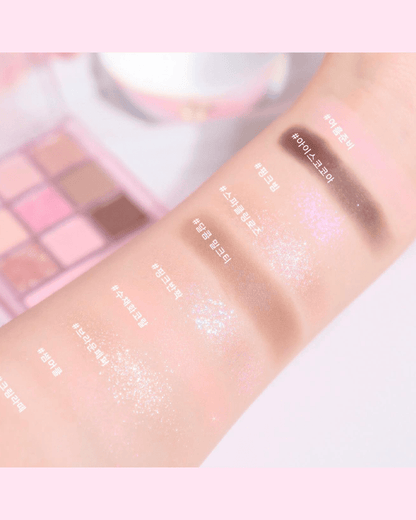 TWINKLE POP by CLIO Pearl Gradation Allover Palette #For, Pink Season