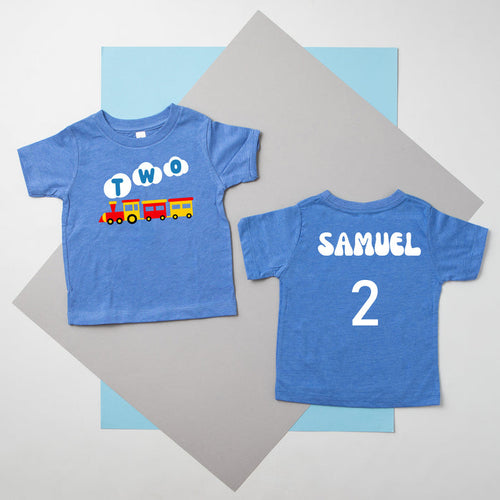 Two Train Personalized 2nd Birthday T-shirt or Bodysuit