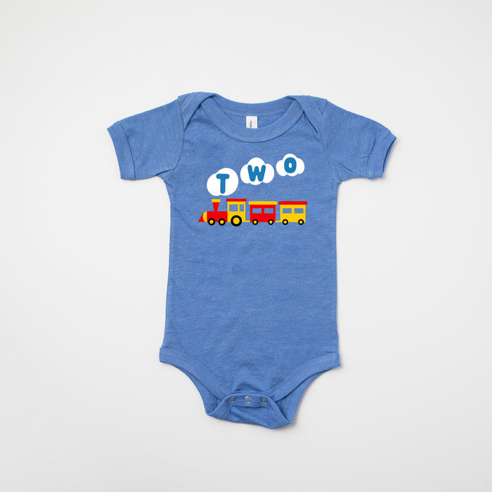 Two Train Personalized 2nd Birthday T-shirt or Bodysuit
