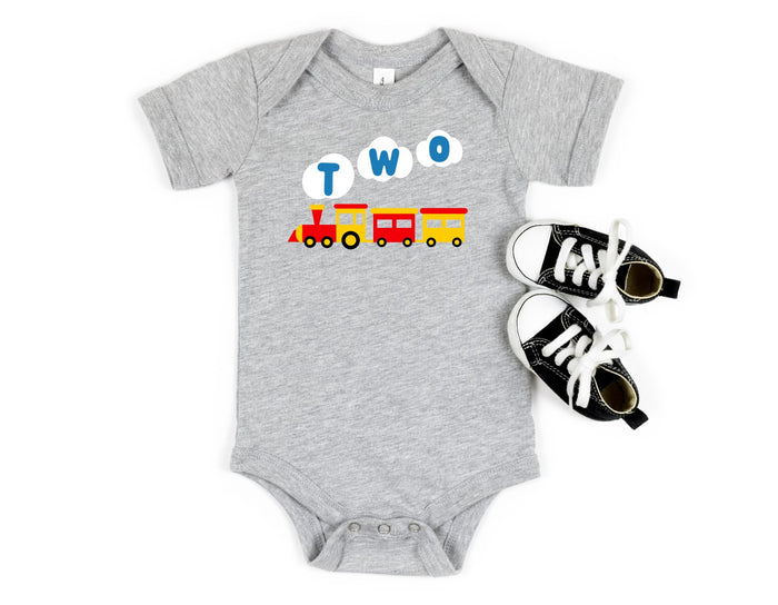 Two Train Personalized 2nd Birthday T-shirt or Bodysuit