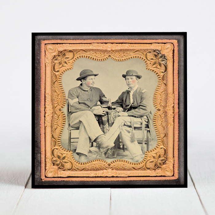 Union Soldiers enjoying a drink - Civil War Era
