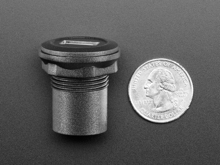 USB-A Jack to Micro-USB Jack Round Panel Mount Adapter by The Pi Hut - The Pi Hut