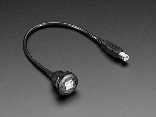 USB B Round Panel Mount Extension Cable - 30cm by The Pi Hut - The Pi Hut