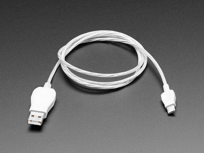 USB micro B Cable with LEDs - Blue and Red (1 meter) [Discontinued] by The Pi Hut - The Pi Hut