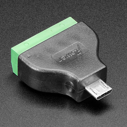 USB Micro B Male Plug to 5-pin Terminal Block by Adafruit - The Pi Hut