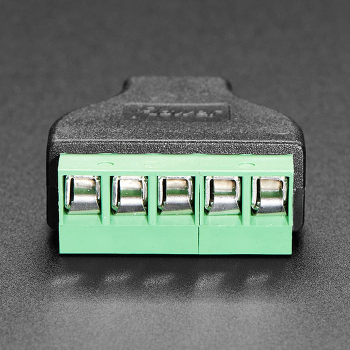 USB Micro B Male Plug to 5-pin Terminal Block by Adafruit - The Pi Hut