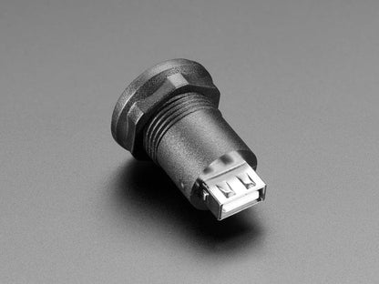 USB Mini B Jack to USB A Jack Round Panel Mount Adapter by The Pi Hut - The Pi Hut