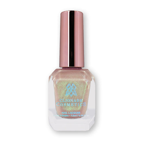 Bottle of nail polish containing Venus Nail Laquer on white background.