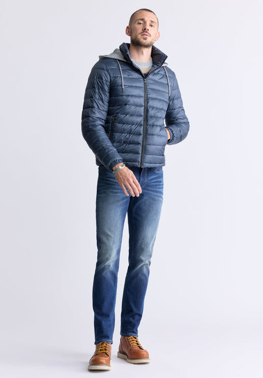 Buffalo Men Jackets Navy Woven Puffer Easy-Care Styling Versatile Everyday Wear
