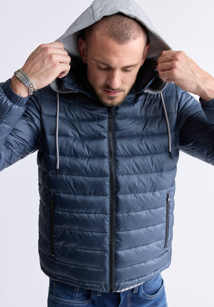 Buffalo Men Jackets Navy Woven Puffer Easy-Care Styling Versatile Everyday Wear