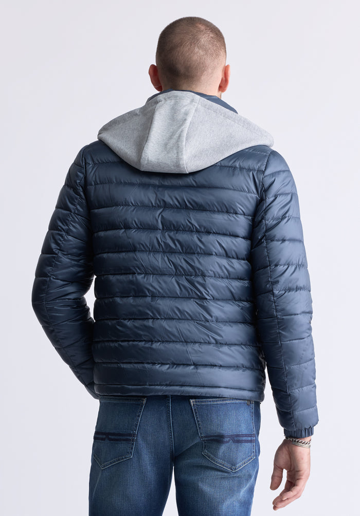 Buffalo Men Jackets Navy Woven Puffer Easy-Care Styling Versatile Everyday Wear