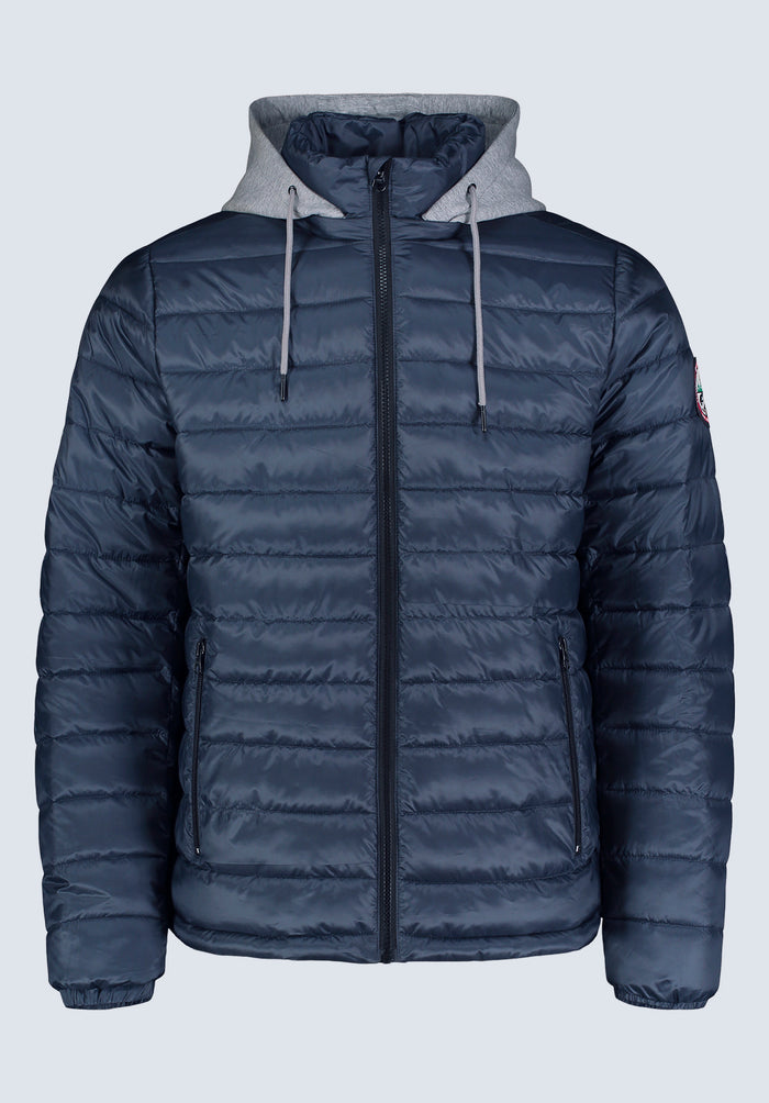 Buffalo Men Jackets Navy Woven Puffer Easy-Care Styling Versatile Everyday Wear