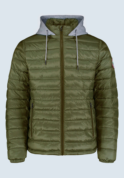 Buffalo Men Jackets Green Woven Puffer Easy-Care Styling Versatile Everyday Wear