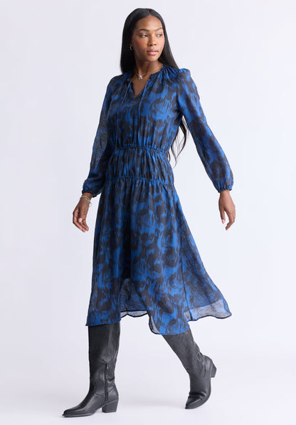 Buffalo Dresses Navy Woven Casual Dresses Long-Sleeve Silhouette Easy-Wear Silhouette