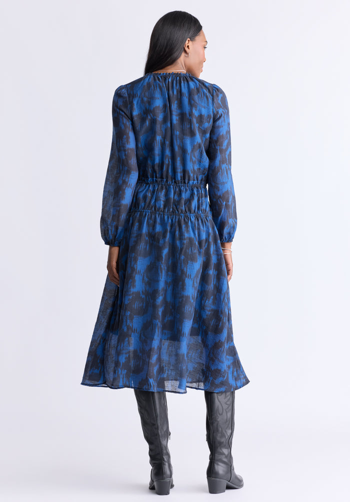 Buffalo Dresses Navy Woven Casual Dresses Long-Sleeve Silhouette Easy-Wear Silhouette
