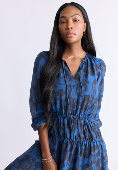 Buffalo Dresses Navy Woven Casual Dresses Long-Sleeve Silhouette Easy-Wear Silhouette