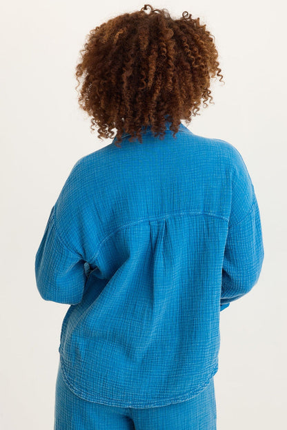 XCVI Wade Gauze Long-Sleeve Top