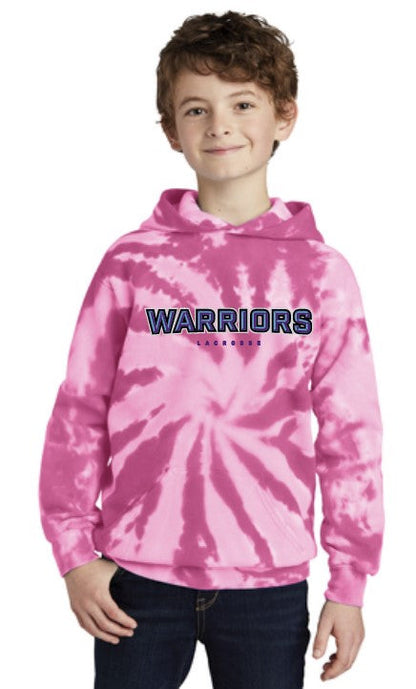 Warriors Lacrosse Youth Tie Dye Hoodie