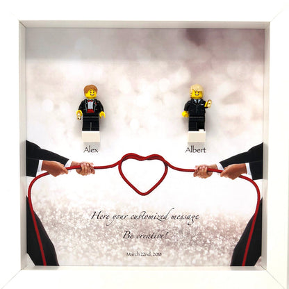 Wedding Frame with Lego® Minifigures (Mr & Mr)