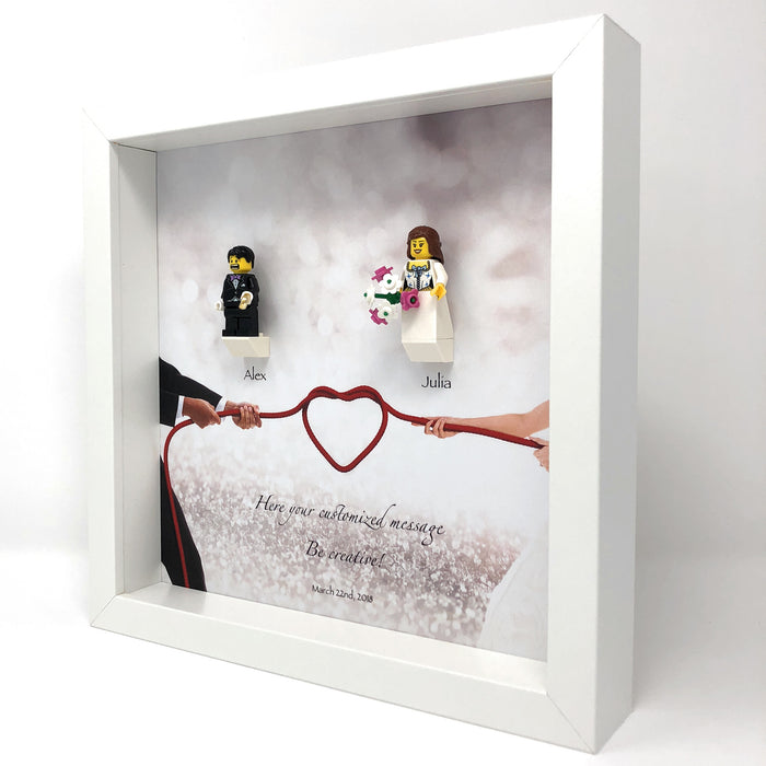 Wedding Frame with Lego® Minifigures (Mr & Mrs)
