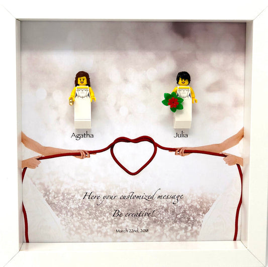 Wedding Frame with Lego® Minifigures (Mrs & Mrs)