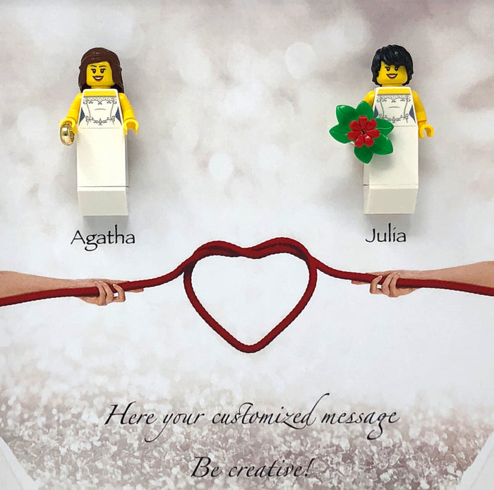 Wedding Frame with Lego® Minifigures (Mrs & Mrs)