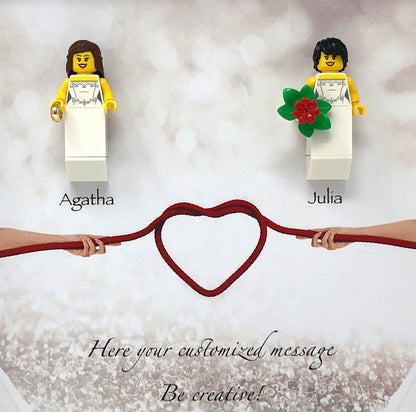 Wedding Frame with Lego® Minifigures (Mrs & Mrs)
