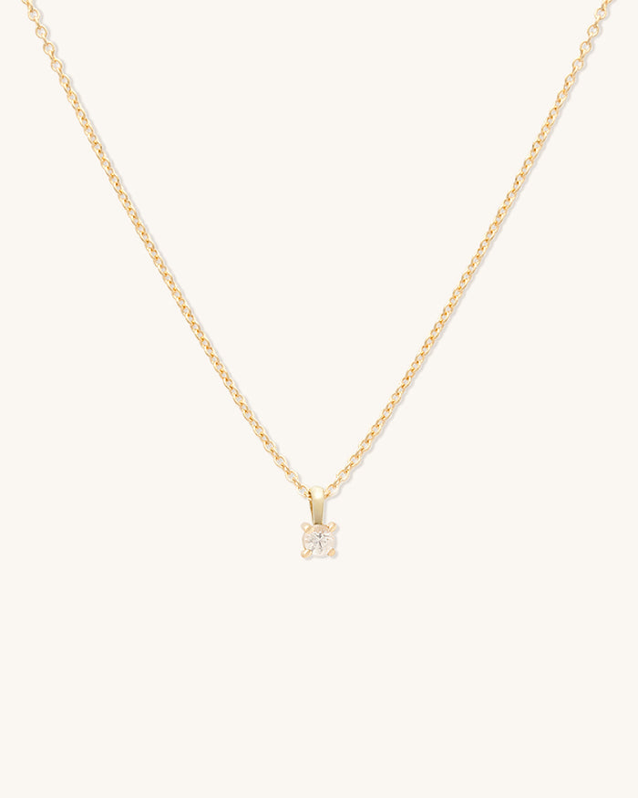 White Topaz Birthstone Necklace