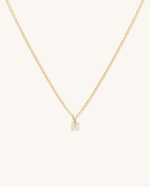 White Topaz Birthstone Necklace