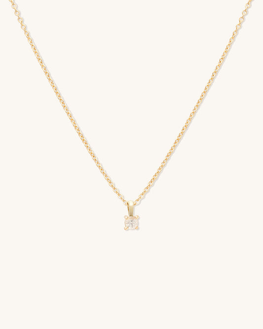 White Topaz Birthstone Necklace