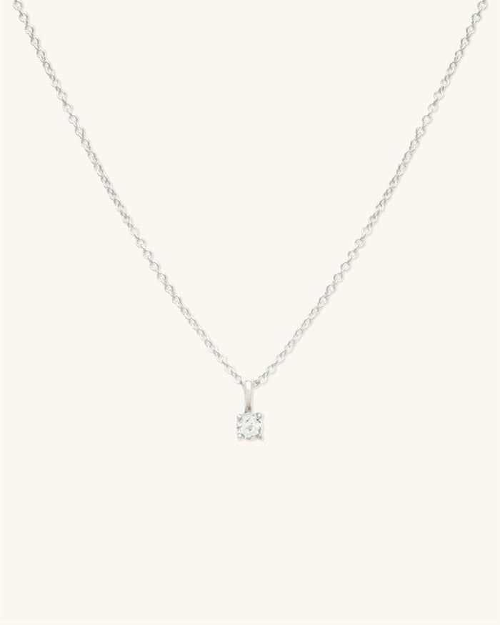 White Topaz Birthstone Necklace