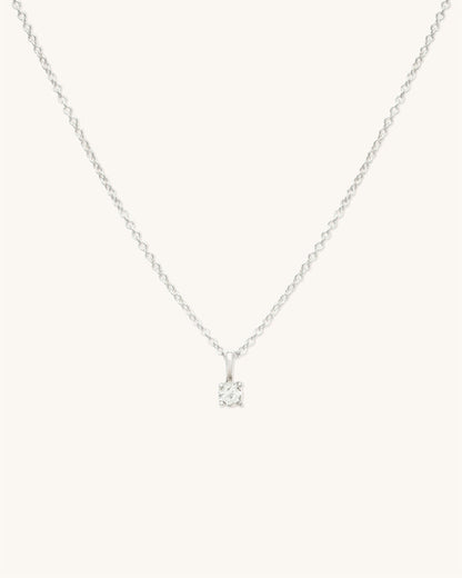 White Topaz Birthstone Necklace