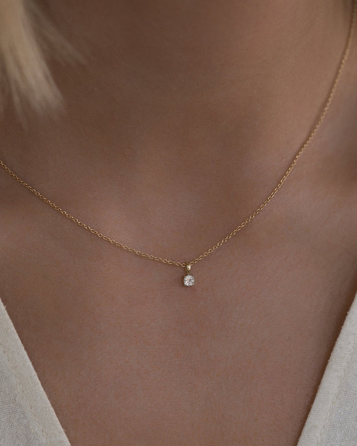 White Topaz Birthstone Necklace