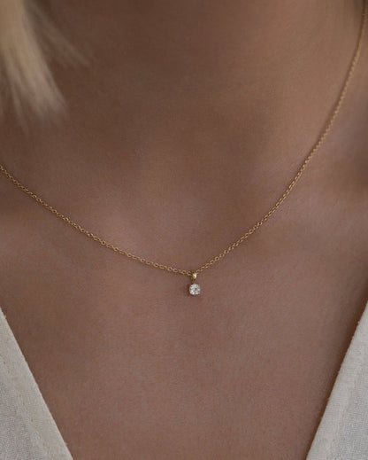 White Topaz Birthstone Necklace