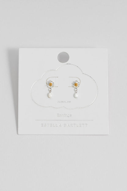 Wildflower Pearl Drop Studs