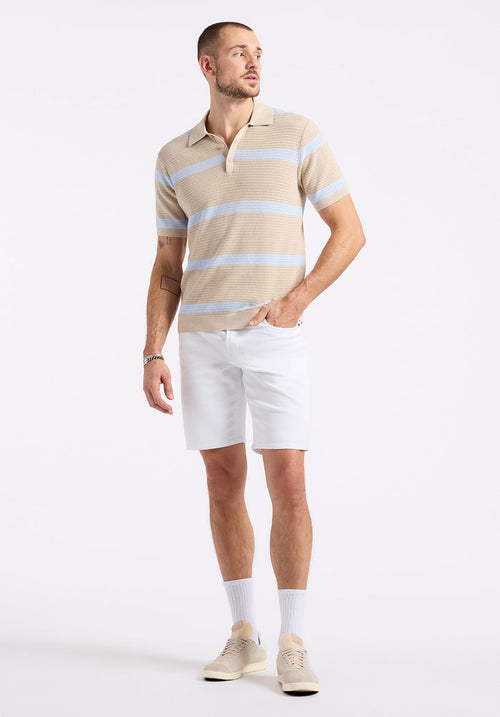 Buffalo Men Sweaters Beige Knit Sweaters Regular Fit Polo Collar