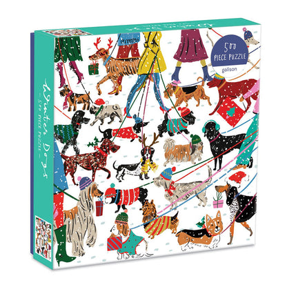 Winter Dogs 500 Piece Jigsaw Puzzle holiday 500 Piece Puzzles Galison