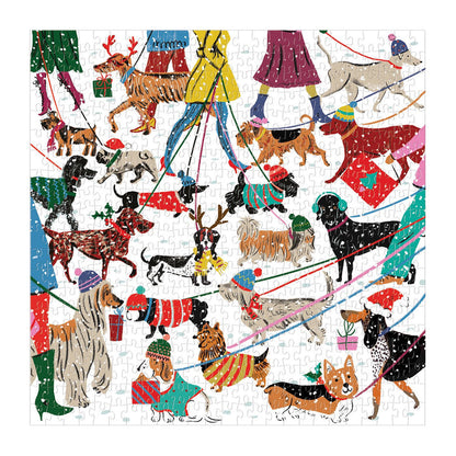 Winter Dogs 500 Piece Jigsaw Puzzle holiday 500 Piece Puzzles Galison