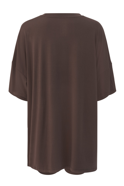 Back view of Women’s Biker Short Set in Espresso