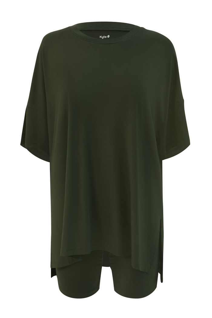 Front view of Women’s Biker Short Set in Fir