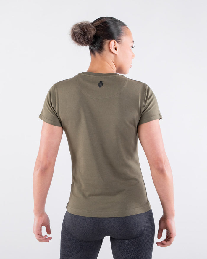Grenade Womens Core T Shirt Army Green Rear