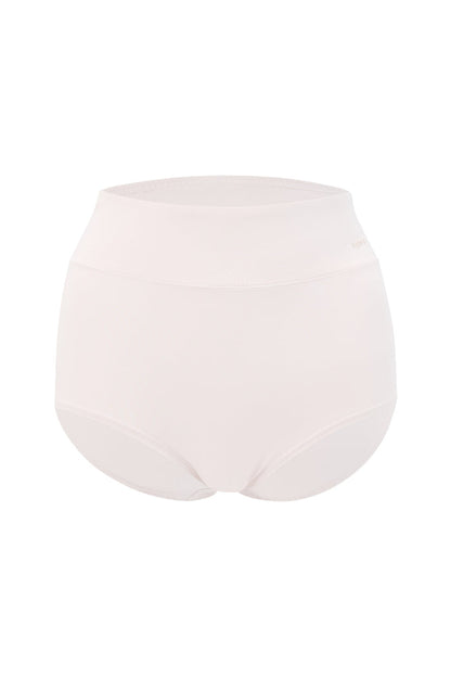 Women's High-Waisted Brief in Blonde shown on ghost mannequin