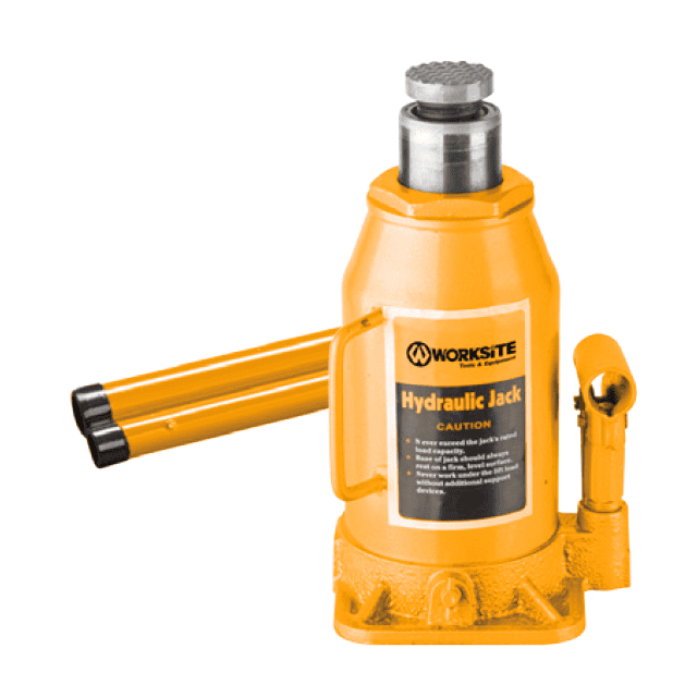 Worksite Heavy Duty 4 Ton Bottle Jack, Manual, Machine Hardened Steel Saddles, Centered Pumps -WT9145 Worksite Hand Tools
