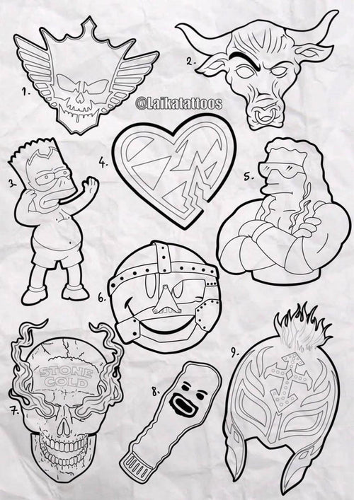 Wrestling inspired designs by Laika