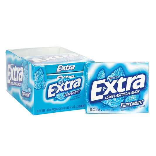 Wrigley's Extra Peppermint - 15-Stick Packs 10ct
